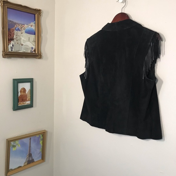 Vintage Revue Suede Fringe Vest - Picture 4 of 4